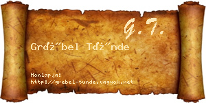 Grébel Tünde névjegykártya